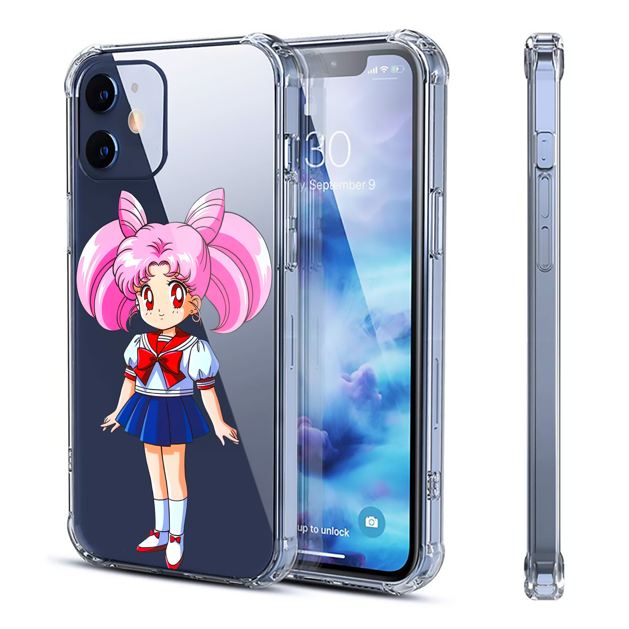 （画像用） 美少女戦士セーラームーン ちびうさ Sailor Moon Chibiusa Tsukino Usagi Small Lady Serenity 【iPhone 12シリーズ対応】透明スマホケース（クリアソフトケース）